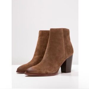 Sam Edelman Blake suede ankle boots cinnamon size 9.5 chocolate brown‎